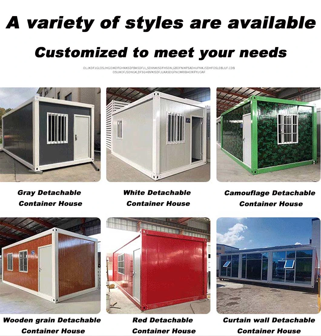 Detachable Container Homes 20FT Prefab Shipping Tiny House with Tiny Container Prefabricated Modular Portable Modular Prefab Small Expandable Containe Bedroom