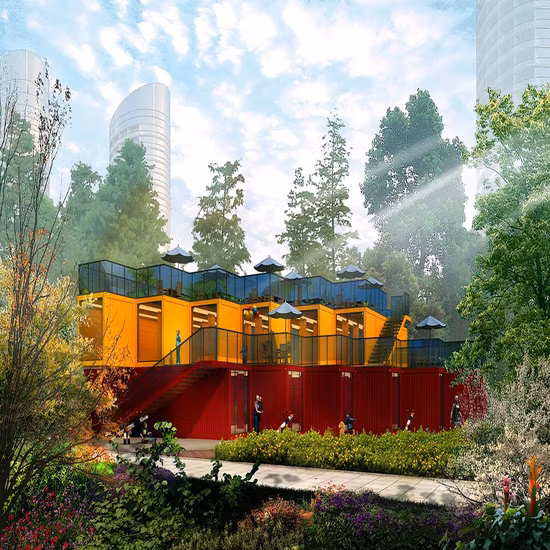 Professional High Strength Prefabricated Construction Site Camp Container House