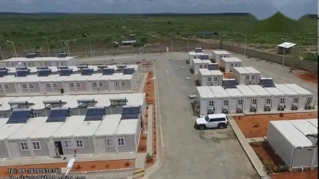 Soluções de habitação de baixo custo para canteiro de obras Casa de contêiner de 20 pés para campo de trabalho