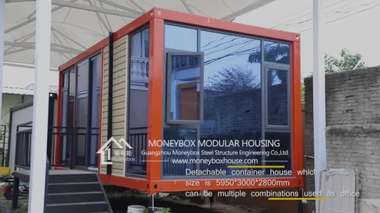 2022 20FT Modular Luxo Pré-fabricado Destacável Minúsculo Móvel Moderno Montagem Rápida Desmontado Viver Portátil Aço Pré-fabricado Container Casa