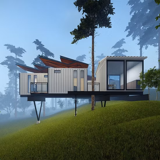 Casa de contêiner de acampamento profissional pré-fabricada de alta resistência
